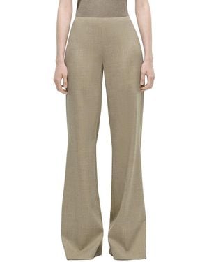 Adam Lippes Lamy Wool-Blend Pant - Natural