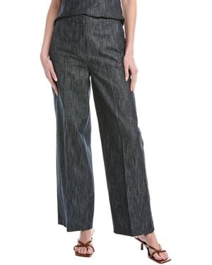 Kenneth Cole Twill Wide Leg Pant - Black