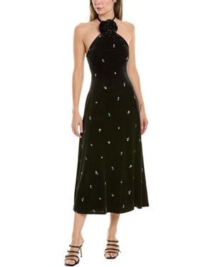 WeWoreWhat High Neck Flower Maxi Dress - Black