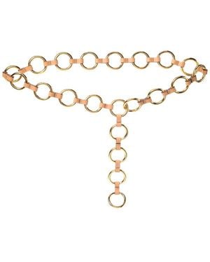 Michael Kors Marisa Metal & Leather Belt - Metallic