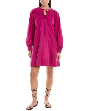 Alpha Studio A-Line Shirtdress - Pink