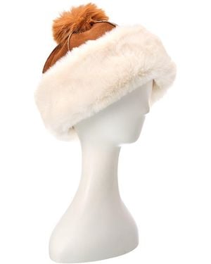 Surell Accessories Cuff Hat - White