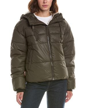 HUNTER Admiral Coated Cropped Puffer Jacket - Green
