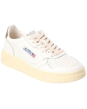 Autry Medalist Leather & Suede Sneaker - White