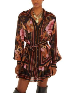 FARM Rio Mini Dress - Brown