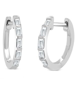 Sabrina Designs 14K 0.24 Ct. Tw. Diamond Huggie Earrings - White