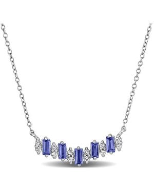 Rina Limor 1.11 Ct. Tw. Tanzanite & Topaz Necklace - Blue