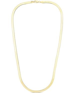 Italian Silver 14K Over Chain Necklace - White