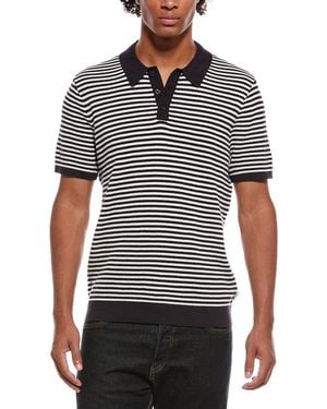 Onia Textured Knit Polo Shirt - Blue