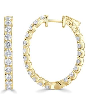 Forever Creations Signature Collection 14k 1.42 Ct. Tw. Diamond Hoops - Metallic