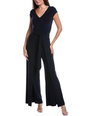 Joseph Ribkoff Tie Front Jumpsuit - Blue