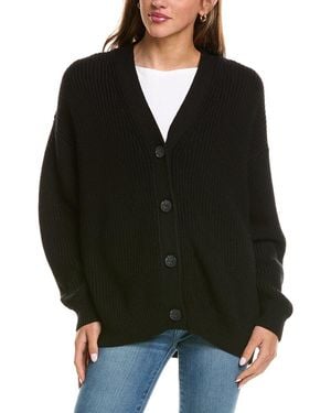 525 America Structured Stripe Cardigan - Black