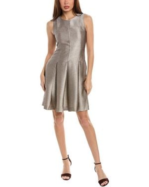 Natori Pleated Dress - Metallic