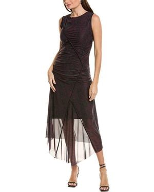 Ellen Tracy Mesh Dress - Brown