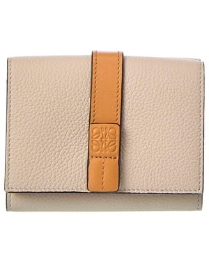 Loewe Leather Trifold Wallet - Natural