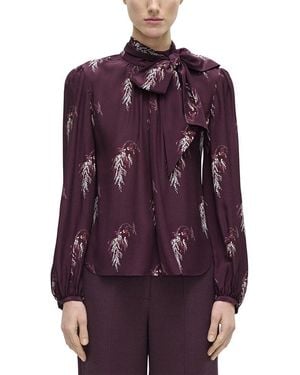 Adam Lippes Joan Silk Top - Purple