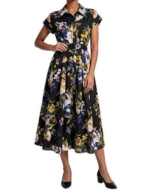 Linda Charm Midi Dress - Black