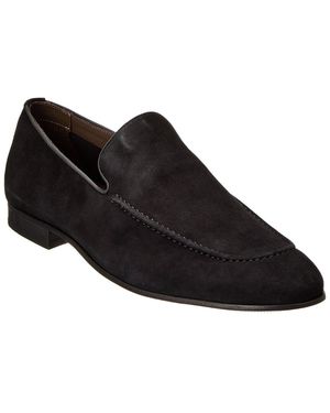 Donald J Pliner Tristan Suede Loafer - Black