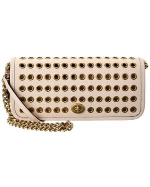 COACH The Originals Grommets Dinky Leather Bag - Metallic