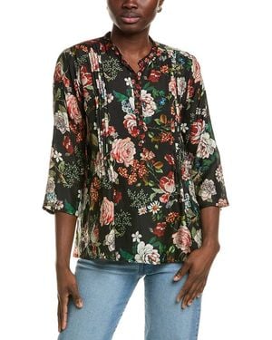 Johnny Was Siye Silk Blouse - Black