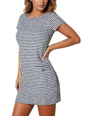 Bebe Boucle T-Shirt Dress - Blue