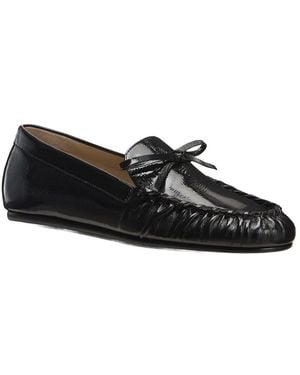 Stuart Weitzman Britt Bow Patent Loafer - Black