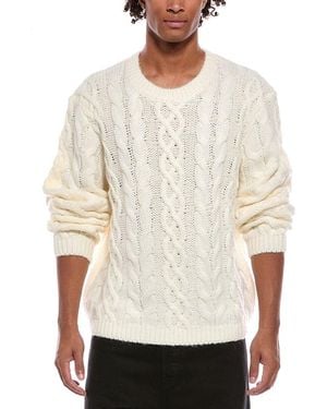 RTA Ethan Wool-Blend Crewneck Jumper - White