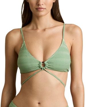 Reiss Kai Triangle Bikini Top - Green