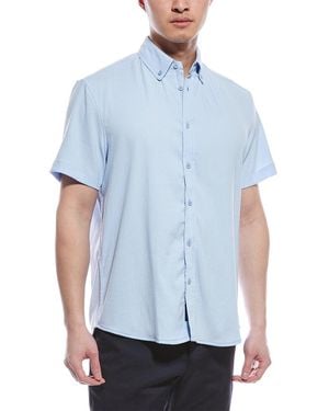 Report Collection Seersucker Shirt - Blue