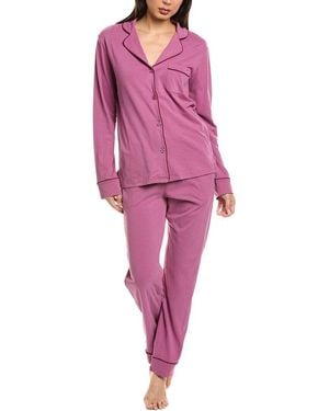 Petite Plume 2Pc Pima Pajama Set - Pink