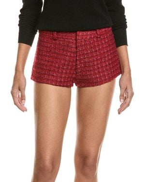 Amanda Uprichard Caresse Wool-blend Short - Red