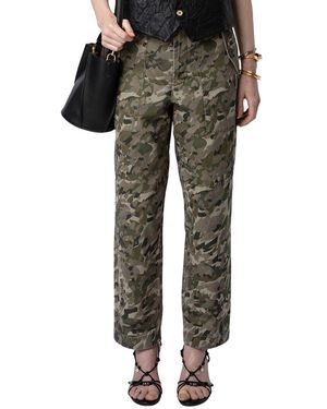 Zadig & Voltaire Pilote Canvas Camo Pant - Green