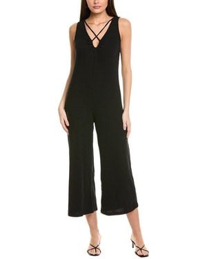 Project Social T Wavelength Cross Front Rib Jumpsuit - Black