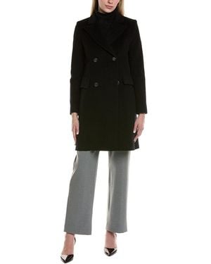 Fleurette Wool-Blend Coat - Black