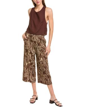 Lyra & Co 2Pc Top & Pant Set - Brown