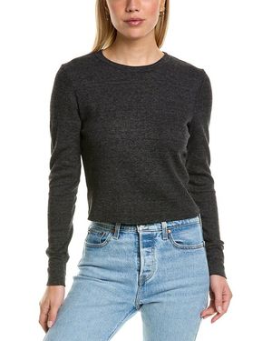 Michael Stars Palmer Cropped T-shirt - Black