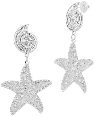 Chloe and Madison Jewellery Plated Earrings - White