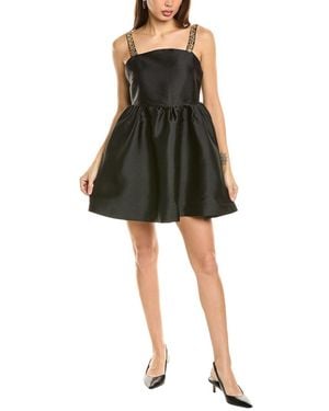 Seraphin Embellished Shoulder Strap Cocktail Dress - Black