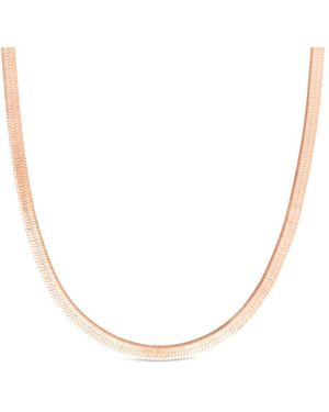 Sterling Forever Cz Herringbone Chain Necklace - White
