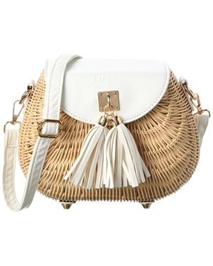 Surell Accessories Mini Vine Basket Bag - Natural