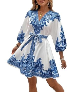 VERA DOLINI Mini Dress - Blue