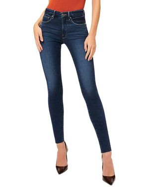 GOOD AMERICAN Good Legs Raw Hem Jean - Blue