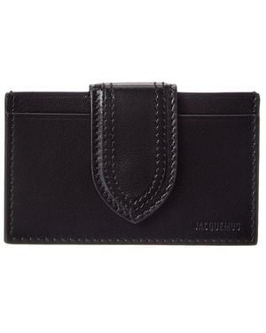 Jacquemus Bambino Leather Card Case - Black