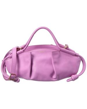 Loewe Paseo Small Leather Shoulder Bag - Purple