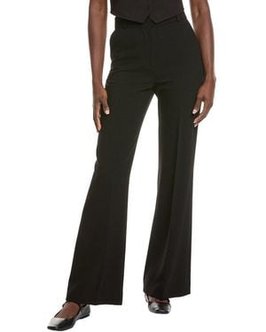 TOTEME Flared Crepe Evening Wool-blend Pant - Black
