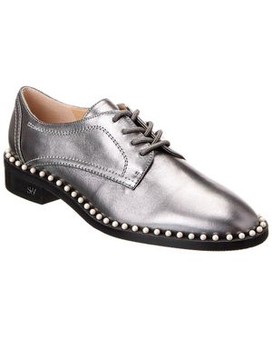 Stuart Weitzman Kiran Pearl Leather Oxford - White