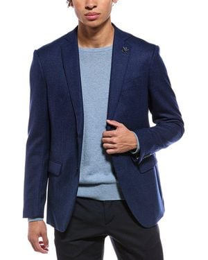 John Varvatos Star U.S.A. Bleecker Wool Jacket - Blue