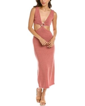 Cult Gaia Bank Midi Dress - Red