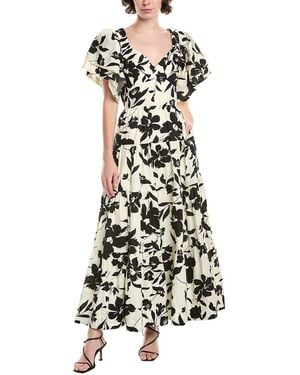Endless Rose Dramatic Print Maxi Dress - White