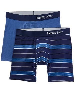Tommy John 2Pk Cool Boxer Brief - Blue